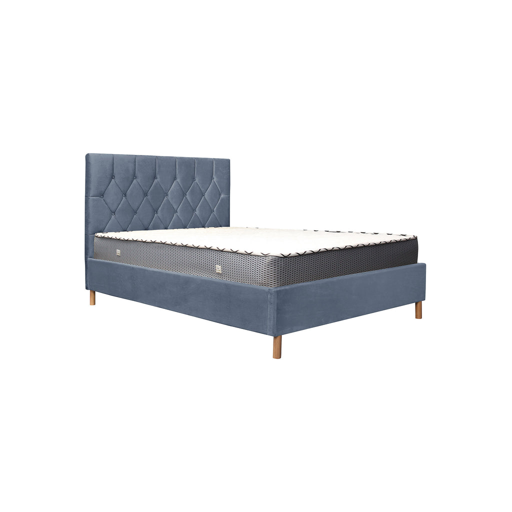 Loxley Fabric Bed Grey