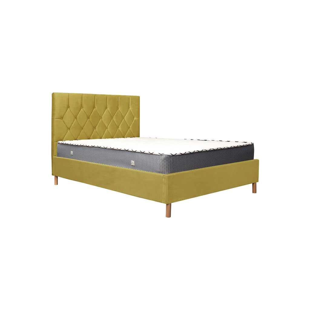 Loxley Ottoman Fabric Bed Mustard