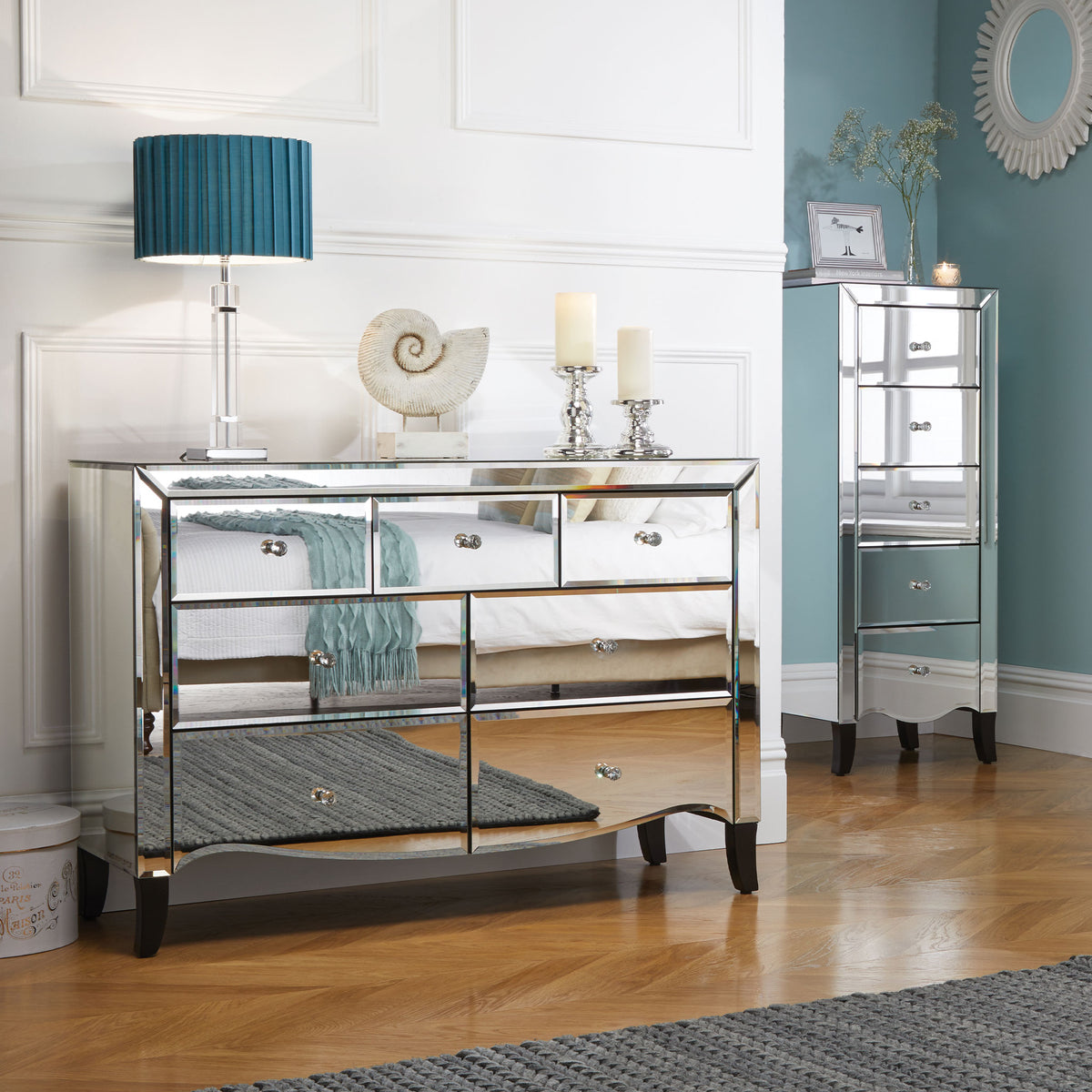 Palermo 7 Drawer Chest of Drawers Side
