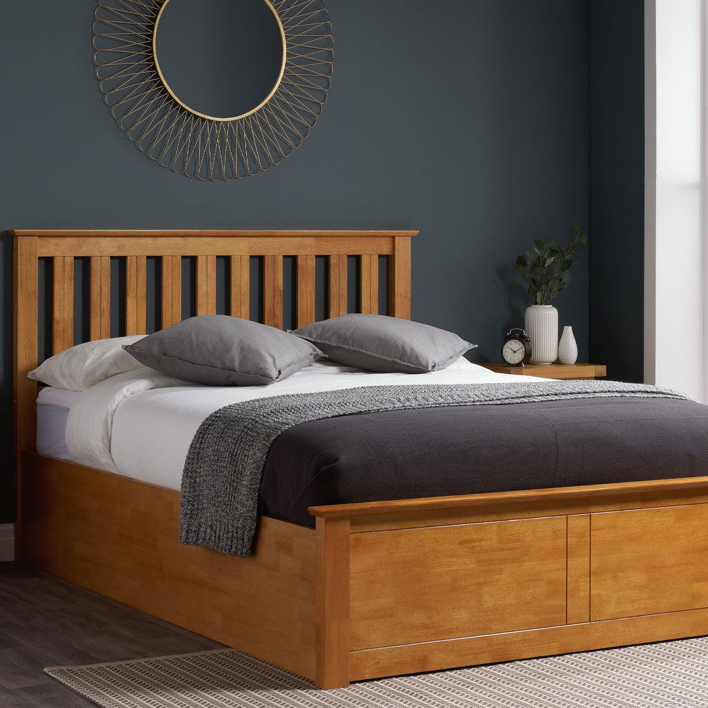 Phoenix Oak Ottoman Bed Frame