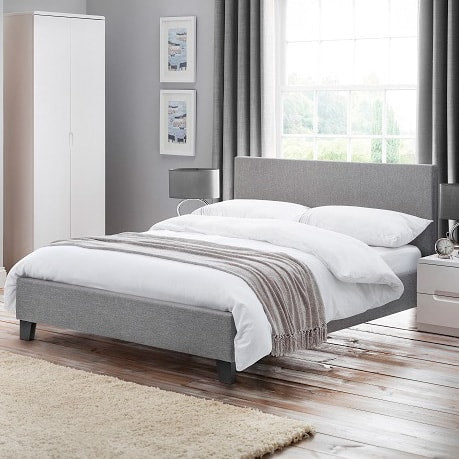 Rialto Light Grey Fabric Bed Frame