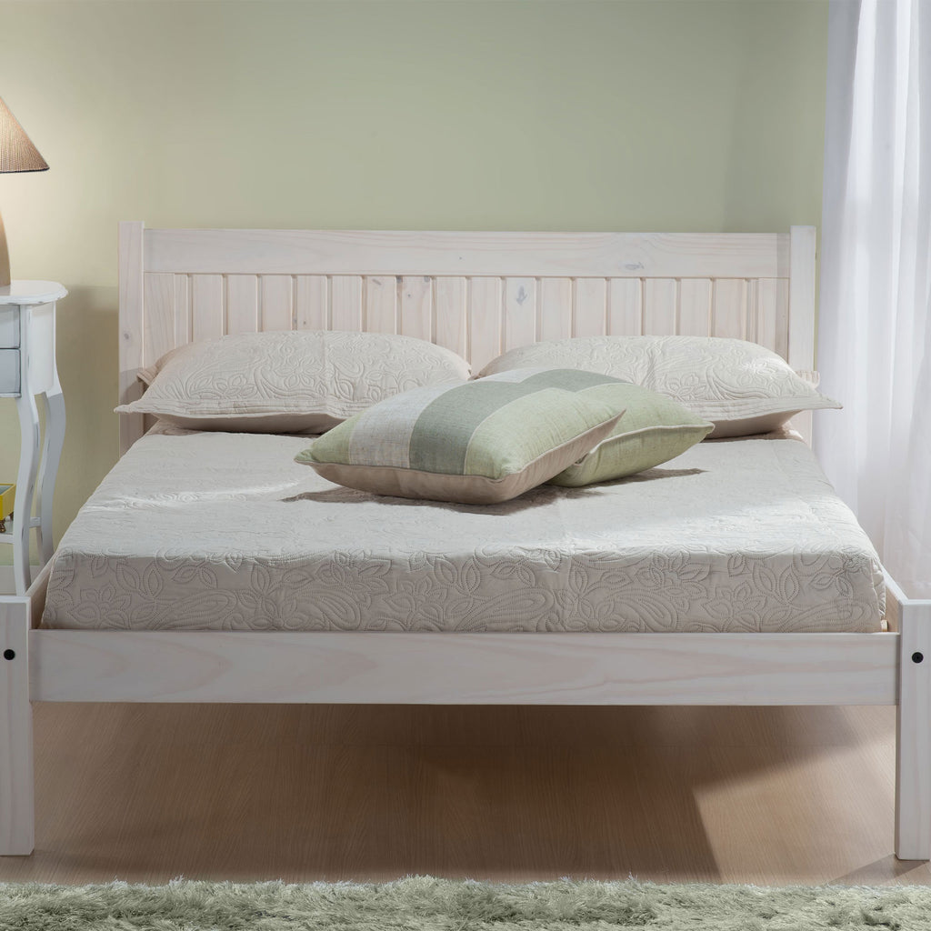 Rio White Washed Bed Frame