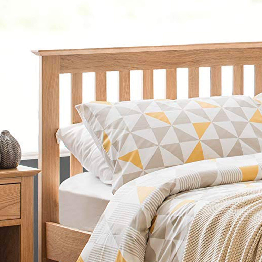 salermo shaker bed oak headboard