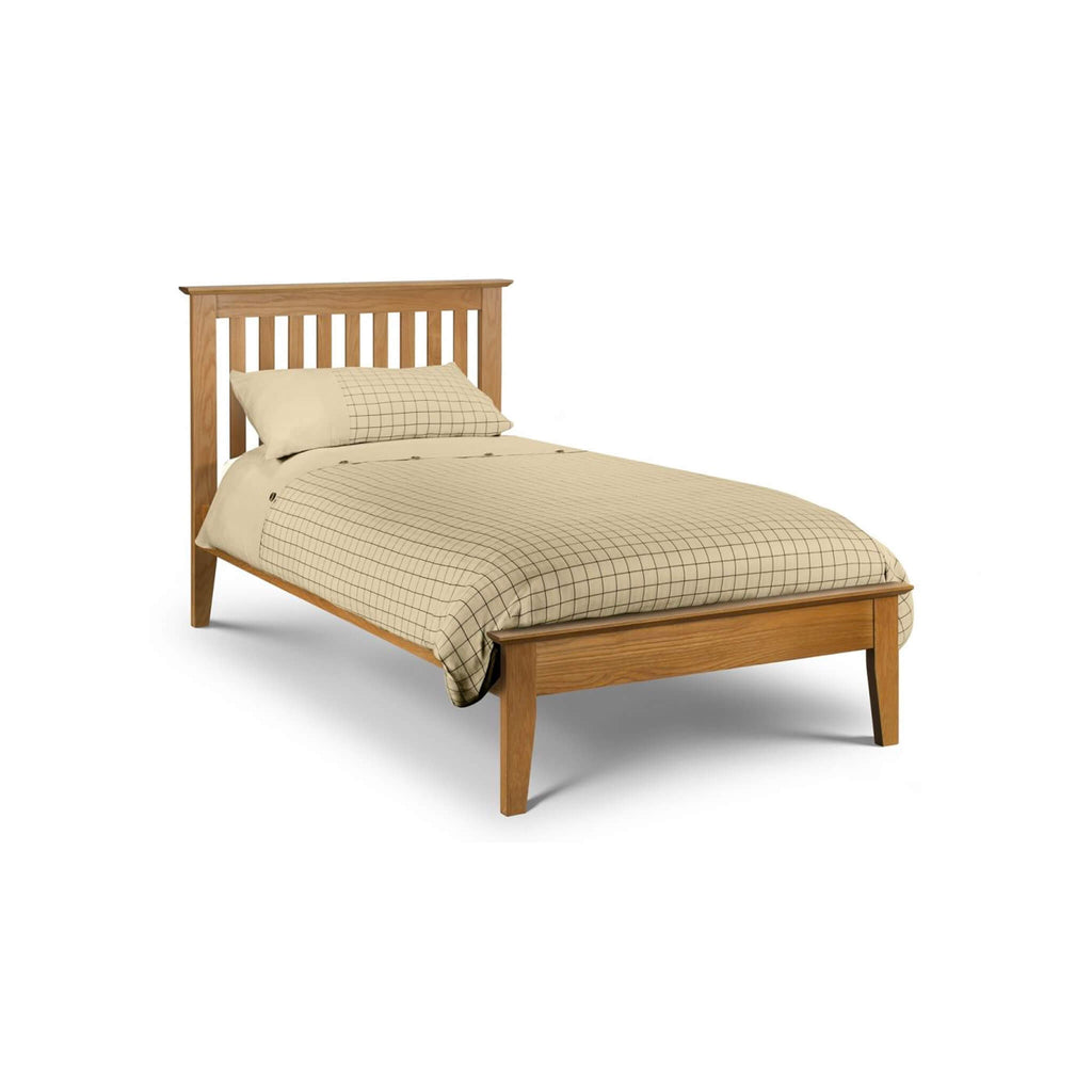 salermo shaker bed oak single