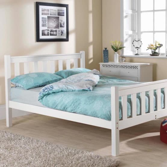 Shaker High End Grey Wooden Bed Frame