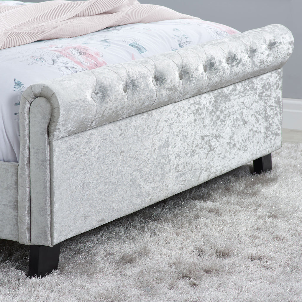 Sienna Grey Fabric Bed