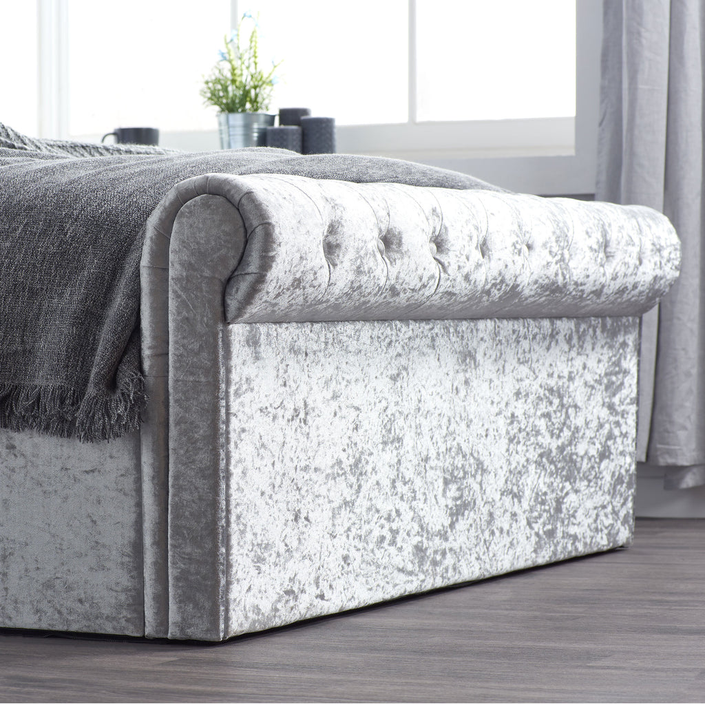 Sienna Grey Ottoman Bed