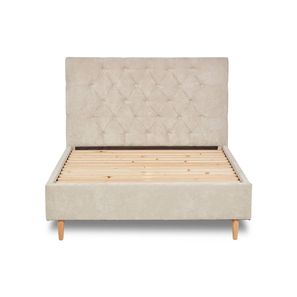 Stirling Fabric Bed Frame - Velour Titan