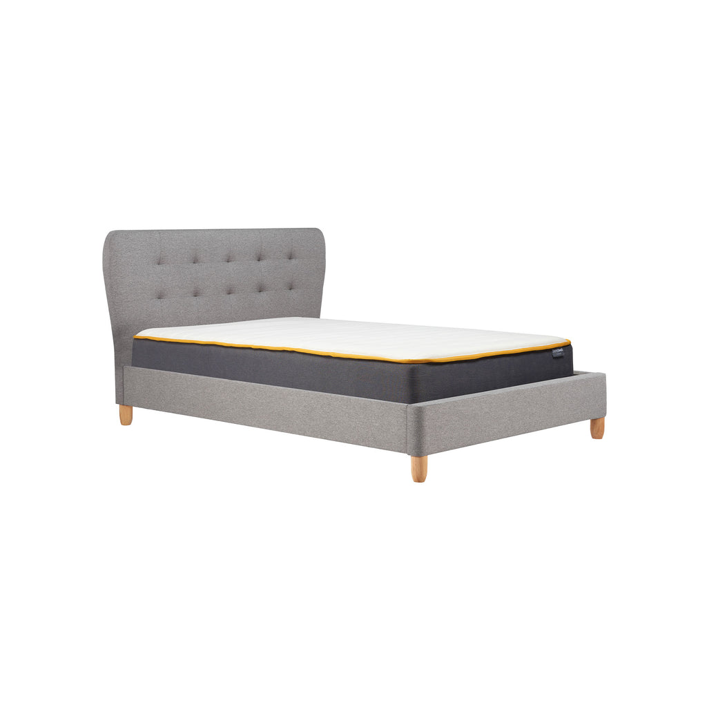 Stockholm Grey Fabric Bed Side