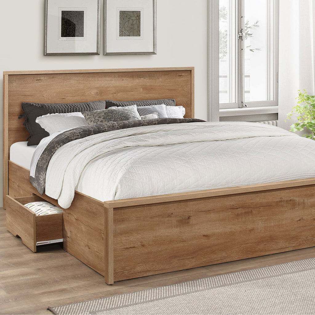 Stockwell Rustic Oak Double Bed