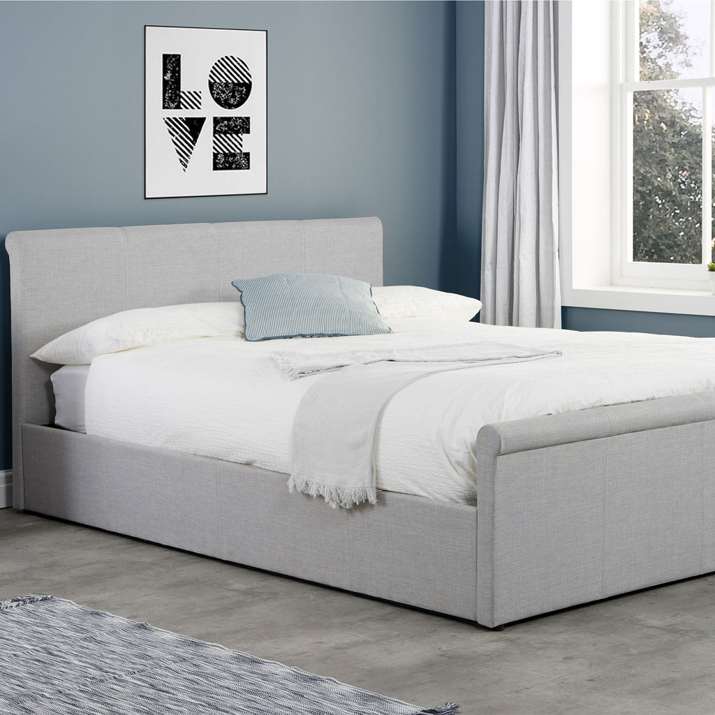 Stratus Grey Side Ottoman Bed Side