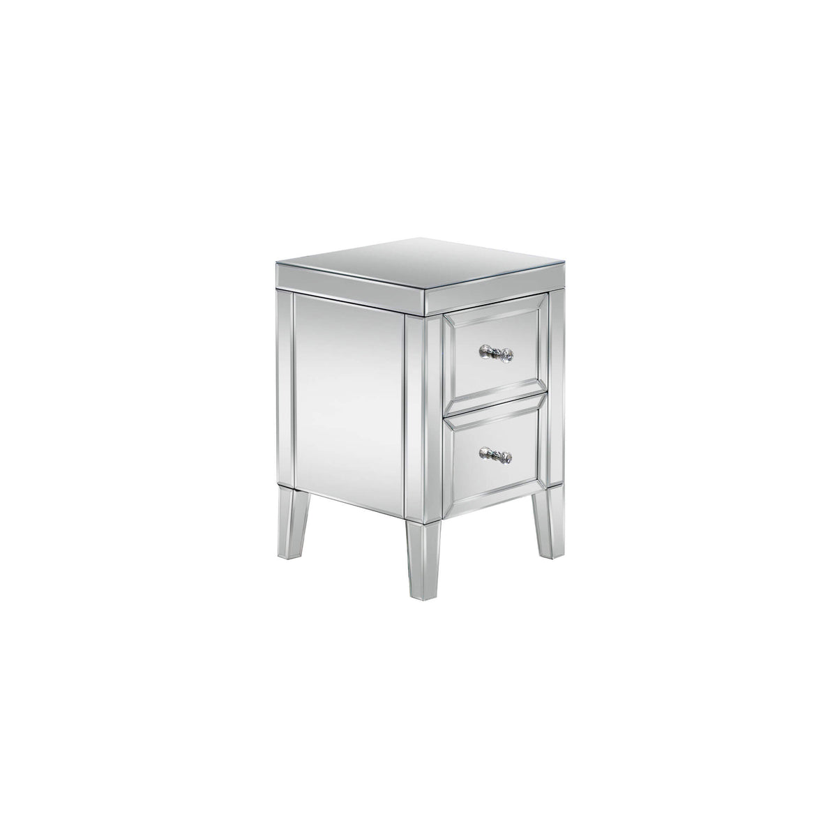 Valencia Mirrored 2 Drawer Bedside Product Image