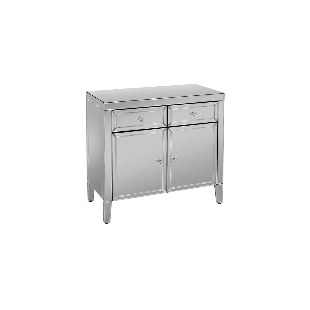 Valencia Mirrored 2 Drawer 2 Door Sideboard Front View