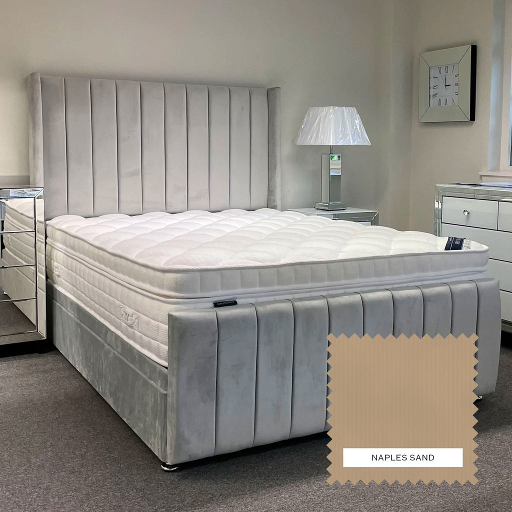 Victoria Upholstered Ottoman - Naples Sand