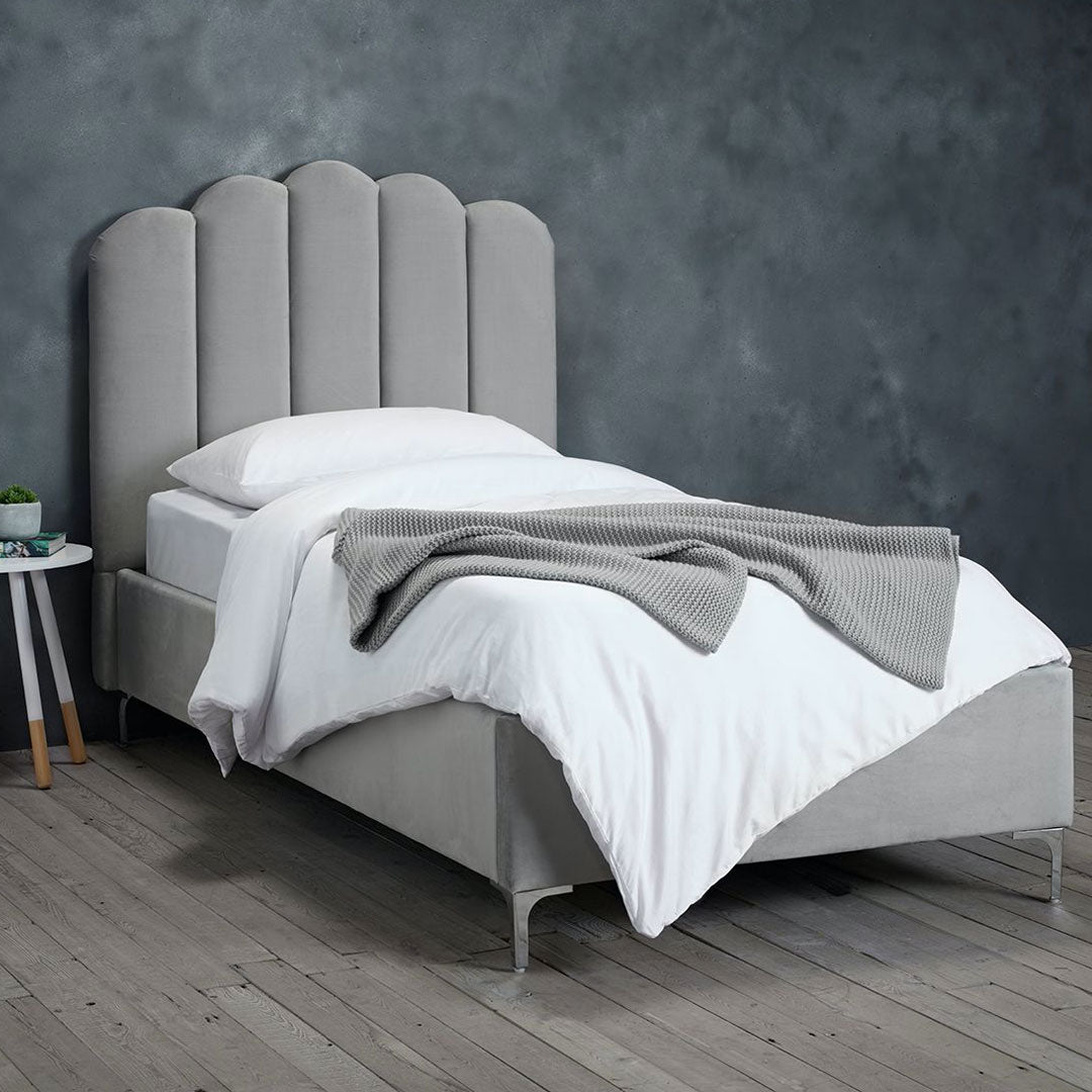 Willow Upholstered Bed FrameWillow Upholstered Bed Frame Silver Side