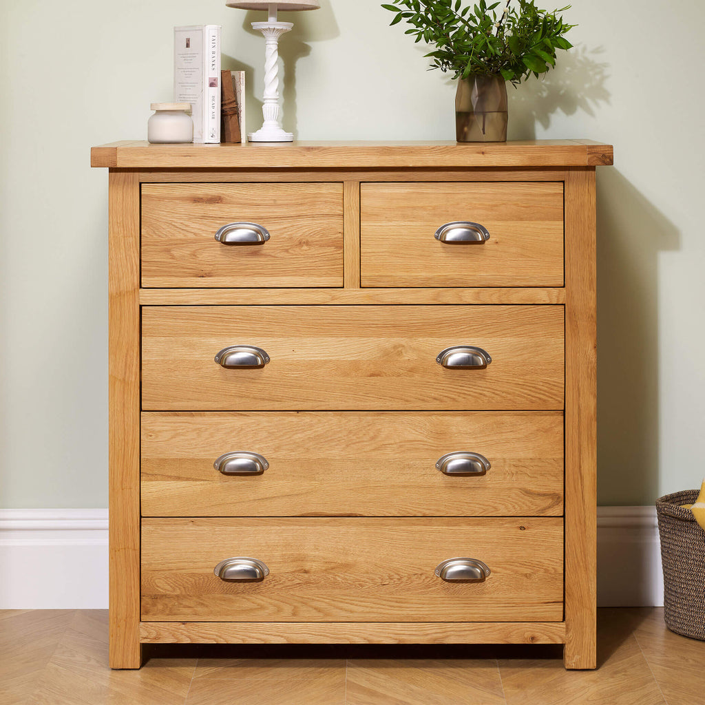 Woburn Oak 3 + 2 Chest Front